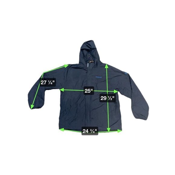 Timberland Weathergear Hooded Jacket XL Navy Blue Full Zip Weather Proof Hoodie - Picture 6 of 6